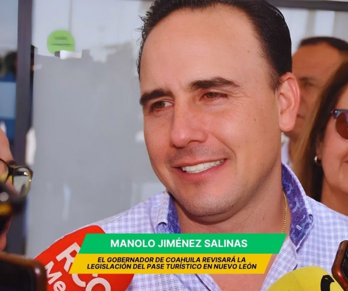 Manolo Jiménez Salinas, pase turístico para ingresar a Nuevo León Manolo Jiménez, gobernador de Tamaulipas,