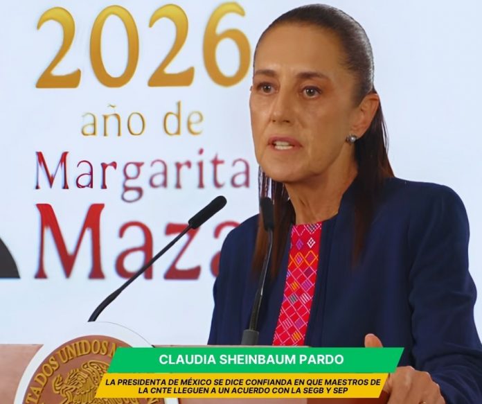 Claudia Sheinbaum dijo el lunes que se cumplirá con las demandas del magisterio hasta donde alcance el presupuesto Sheinbaum confía en que se llegará a un acuerdo con maestros