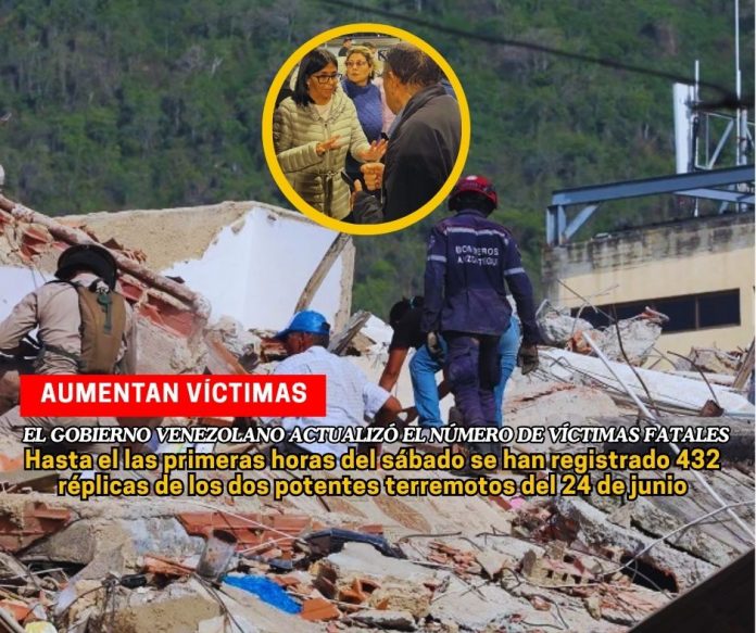Venezuela actualiza el número de víctimas fatales tras terremotos
