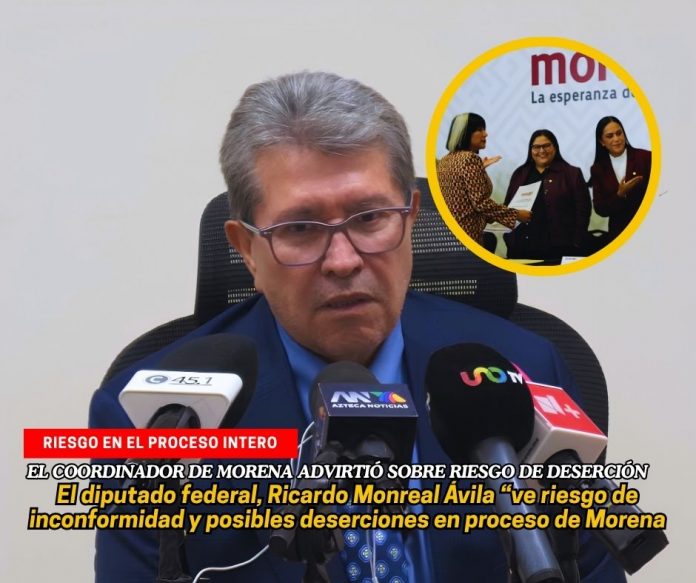 Monreal advierte riesgo de inconformidades y deserciones en Morena