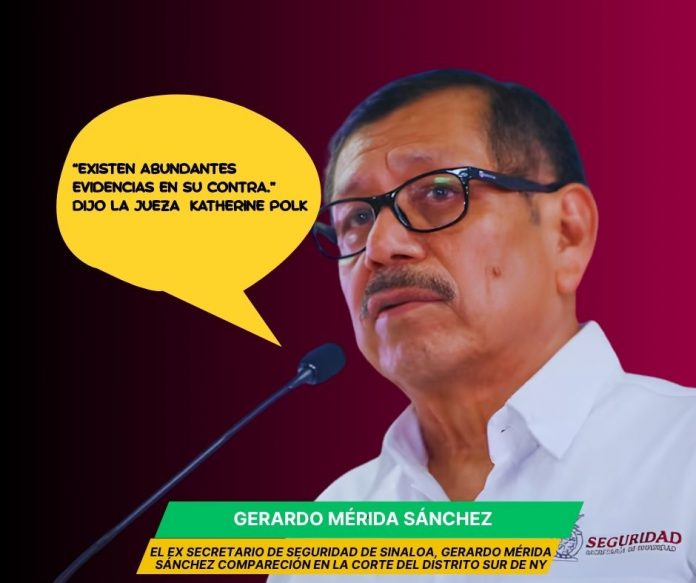 El general en retiro, Gerardo Mérida Sánchez, compareción ante la jueza federal Katherine Polk en la corte del Distrito Sur de Nueva York Ex titular de Seguridad de Sinaloa compareció en corte de Nueva York