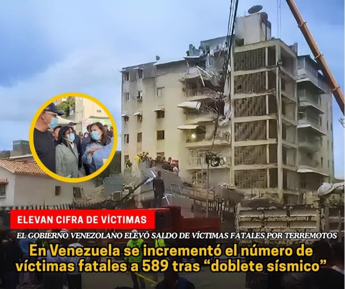 En Venezuela se elevó la cifra de muertes por el doble terremoto a 589