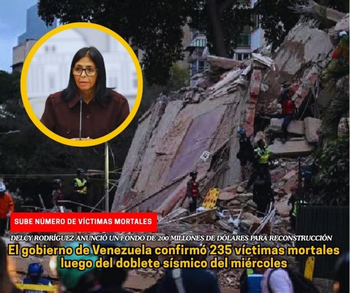 En Venezuela, subió el número de víctimas mortales del doblete sísmico