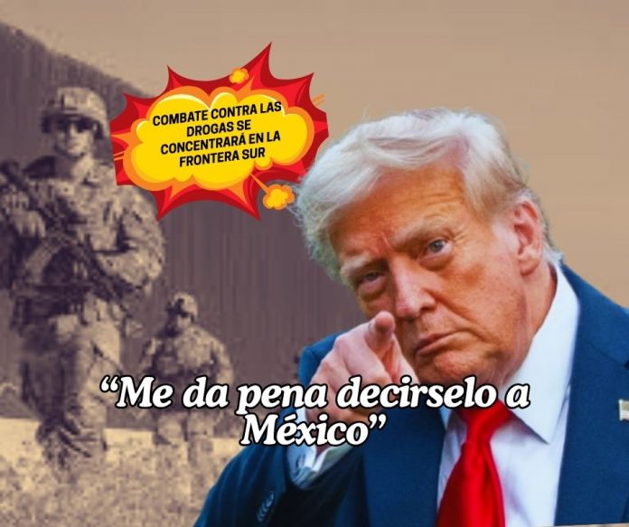 El presidente de Estados Unidos advirtió que el combate al ingreso de drogas se concentrará en la frontera terrestre con México Trump dice que “combate a las drogas” será en la frontera con México