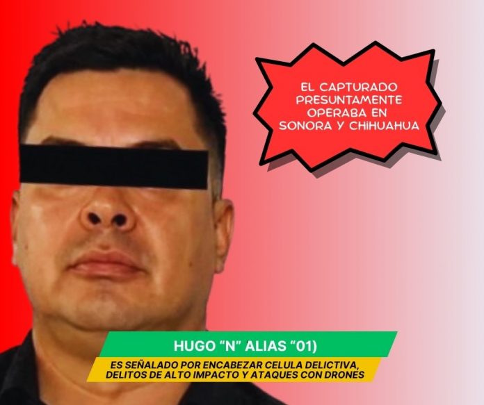 Elementos federales y estatales capturaron Hugo N alias 01 o Pata de Palo Hermosillo: Cae Alias “01” o “Pata de Palo” líder de célula delictiva