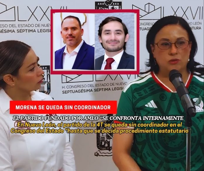 En Nuevo León, Morena vive crisis interna entre sus diputados en el Congreso del Estado Morena seguirá sin coordinador de bancada en el Congreso de NL