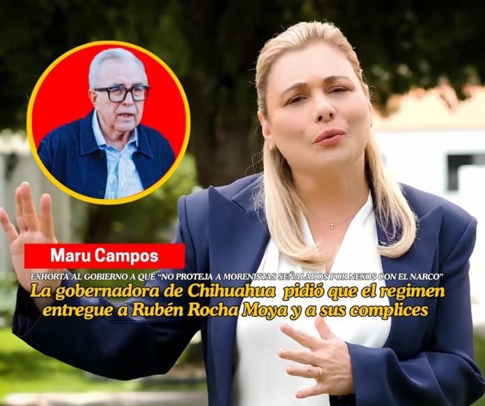 La gobernadora de Chihuahua pidió al gobierno federal Maru Campos pidió al gobierno federal que entregue a Rocha Moya