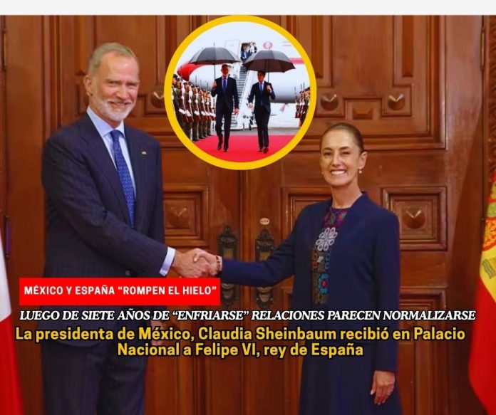 En Palacio Nacional, Sheinbaum recibió al rey de España