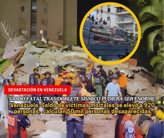 Venezuela eleva saldo de víctimas fatales a 920