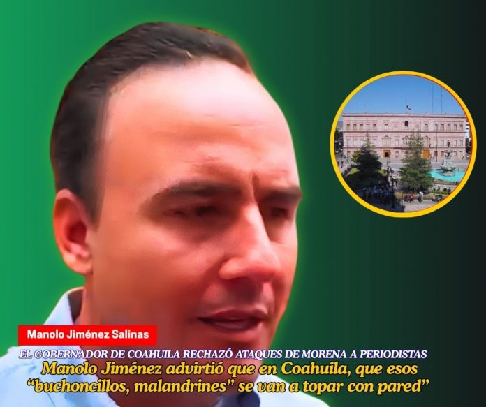 Manolo Jiménez repudió las amenazas de Morena a periodistas coahuilenses Manolo Jiménez condenó ataques de Morena a la prensa