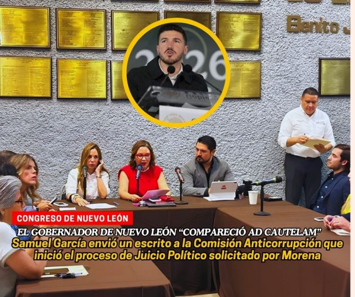 El Gobernador, Samuel García compareció por escrito en juicio político