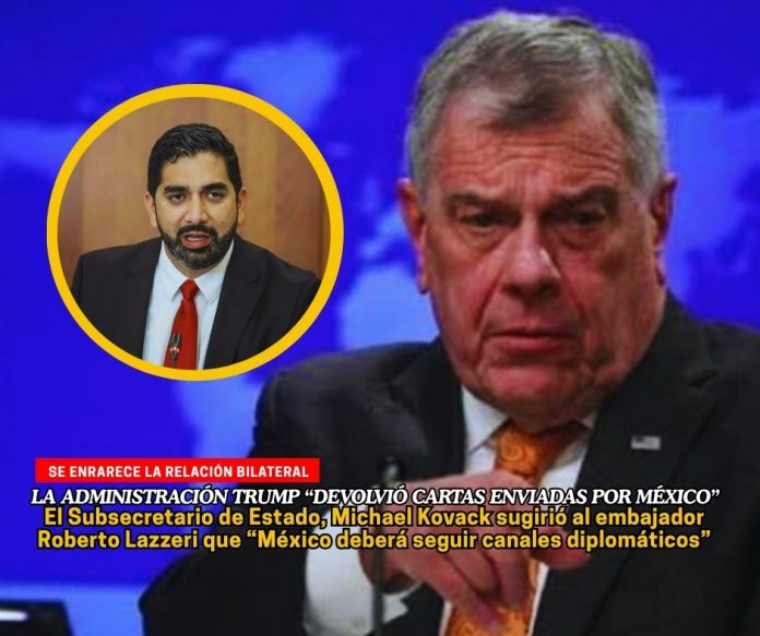 EEUU pide a México “utilizar "canales diplomáticos; devuelve cartas