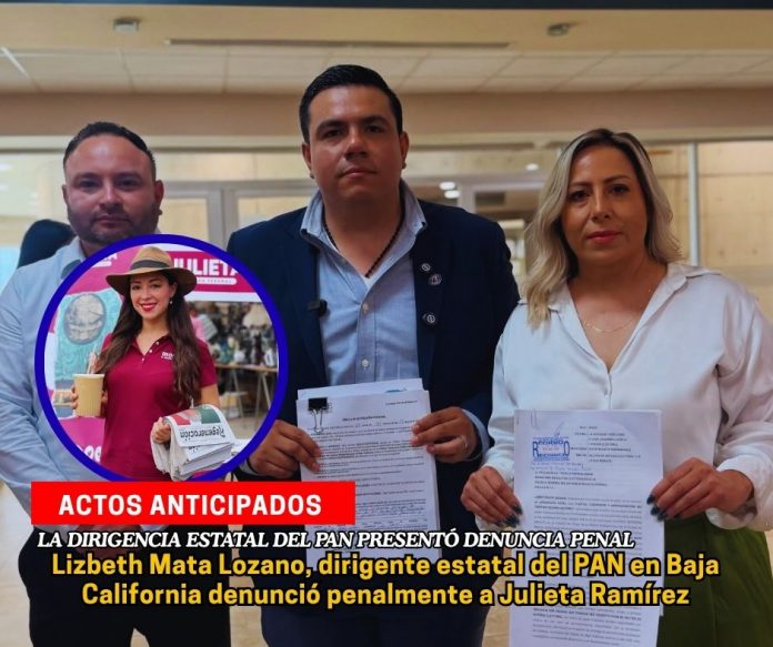 El PAN en Baja California presentó denuncia penal por actos anticipados de campaña contra senadora morenista PANBC denuncia a la morenista Julieta Ramírez por diversos delitos