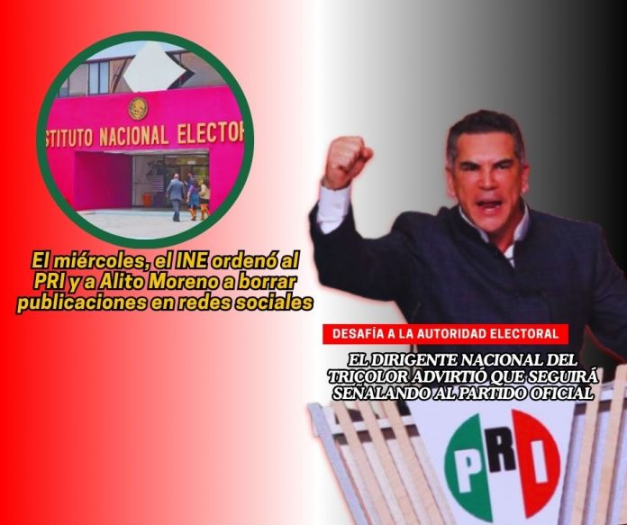 Alejandro “Alito” Moreno y el PRI desafían orden del INE