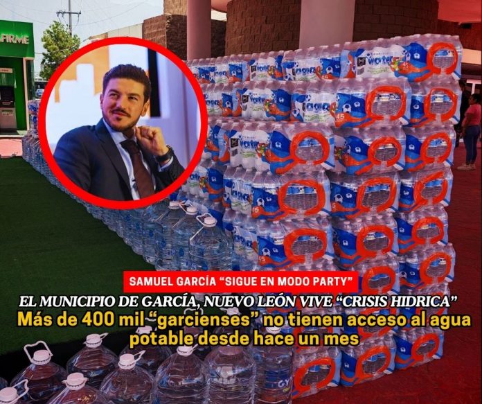 El municipio conurbado de García en Nuevo León tiene suspendido el servicio de agua potable de manera permanente García, Nuevo León, vive emergencia por desabasto de agua potable