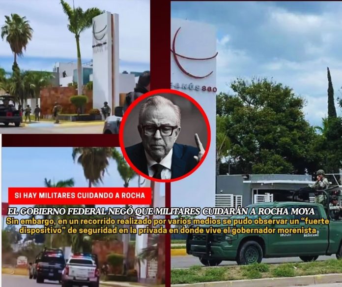 Ejército resguarda privada donde reside Rocha Moya en Culiacán