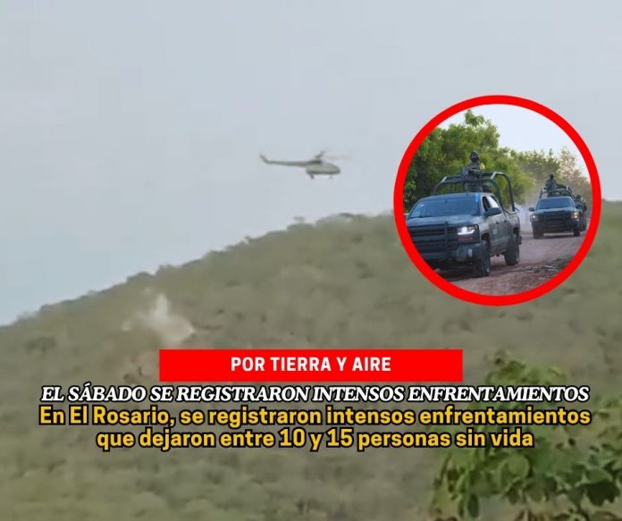En El Rosario, Sinaloa, el sábado se registraron intensos enfrentamientos entre fuerzas federales y grupos de civiles armados Combate en El Rosario deja entre 10 y 15 personas sin vida
