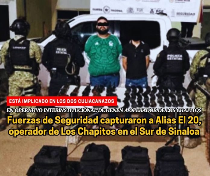 En Villa Unión capturan a Alias El 20, operador de Los Chapitos