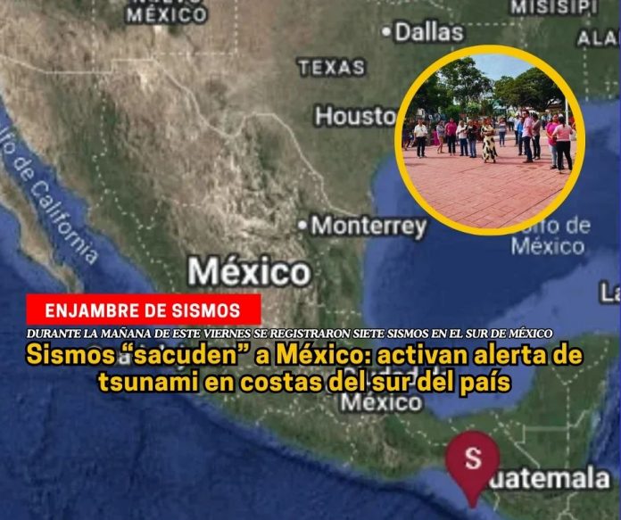 Un enjambre de sismos sigue remeciendo el sur del territorio mexicano Enjambre de sismos remecen el sur de México, activan alerta de tsunami