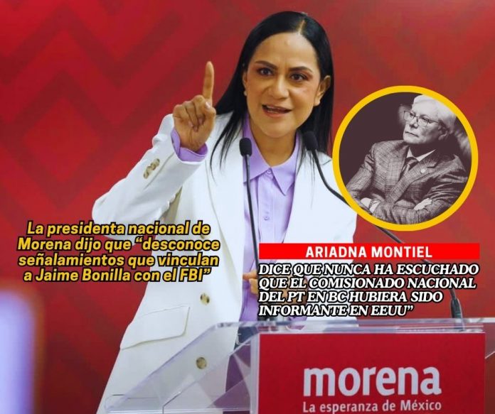 Ariadna Montiel Reyes dijo desconocer que Jaime Bonilla fue funcionario electo en California y además informante del FBI Montiel dice que “desconoce que Bonilla fue vinculado con el FBI”