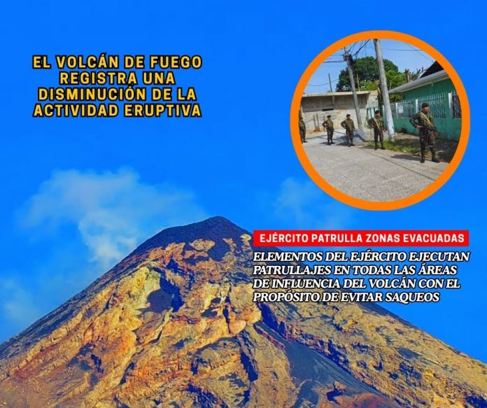 el insivumeh indicó que se espera una reducción gradual de la actividad eruptiva del volcán de fuego